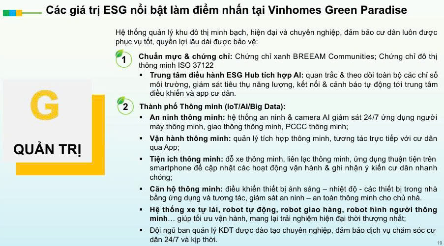 ESG - Vinhomes Green Paradise Cần Giờ