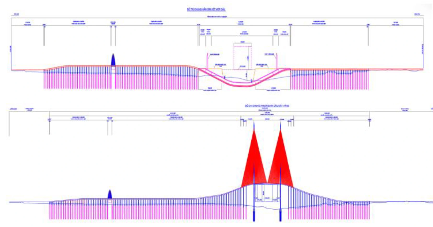 So sánh phương án hầm dìm dưới đáy biển và cầu tháp cao, khẩu độ lớn tại dự án đường nối Cần Giờ - Vũng Tàu (Nguồn: BCNCTKT).