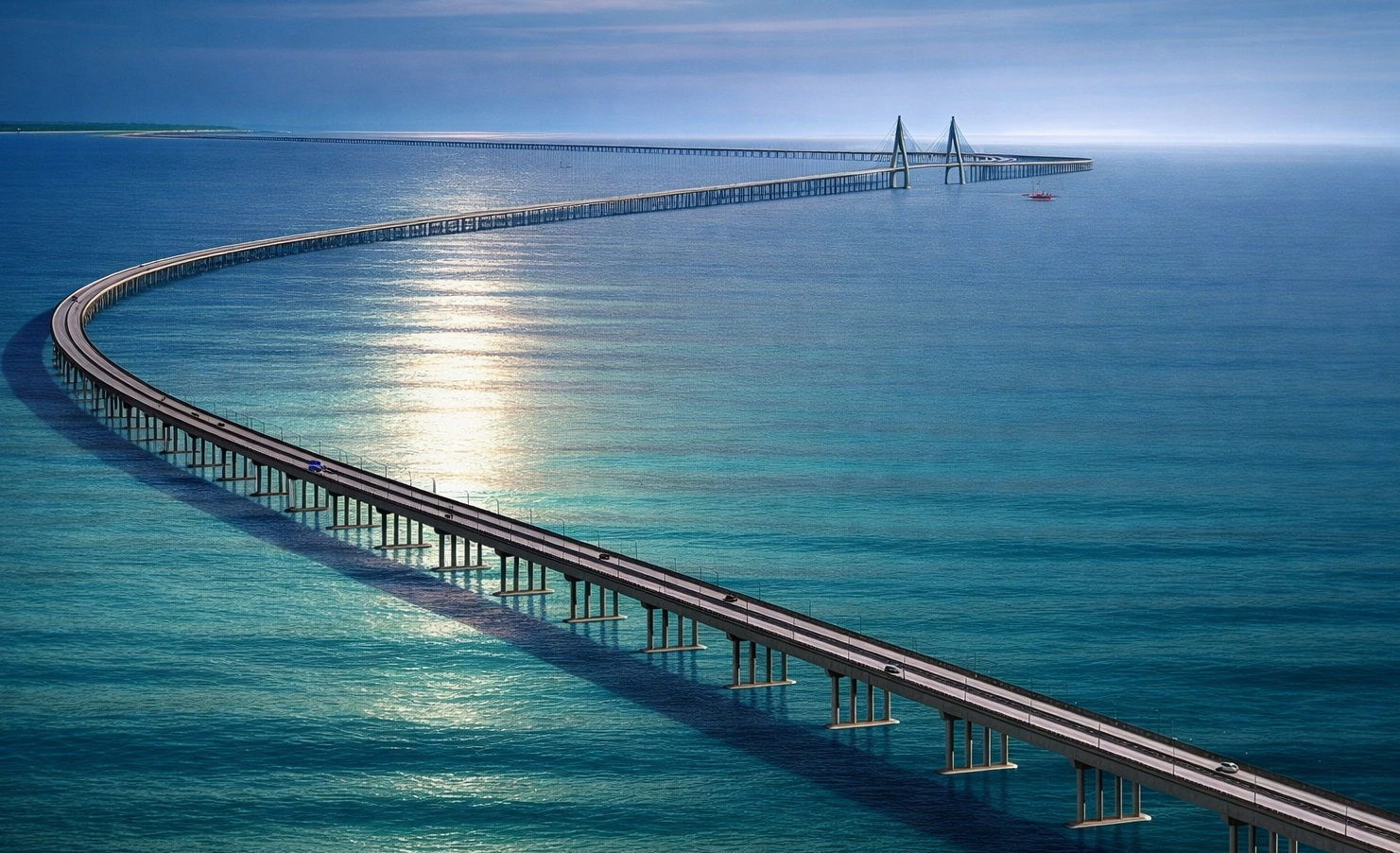 Phối cảnh tổng thể tuyến vượt biển Cần Giờ – Vũng Tàu trong tương lai