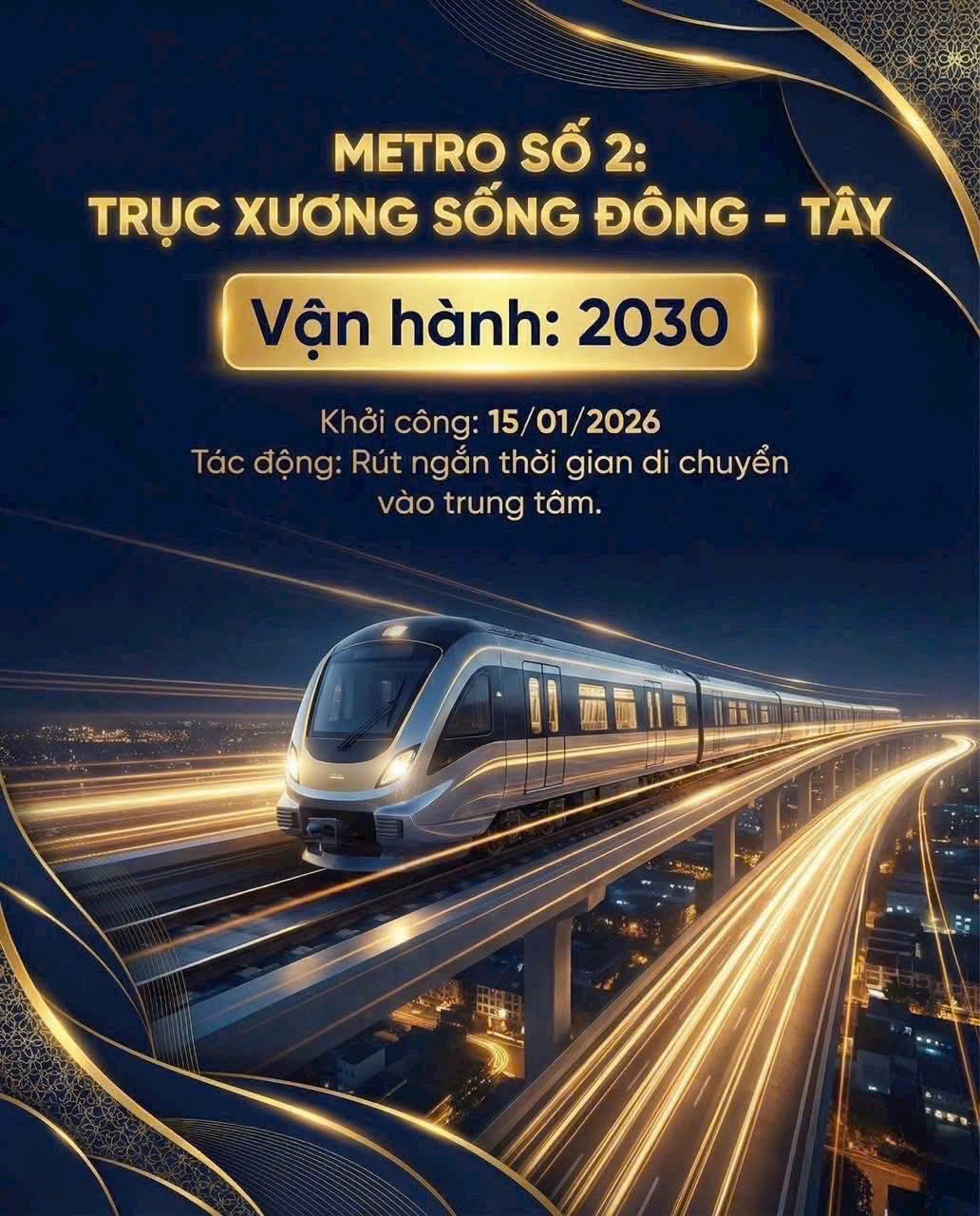 Metro số 2 trục xương sống Đông- Tây