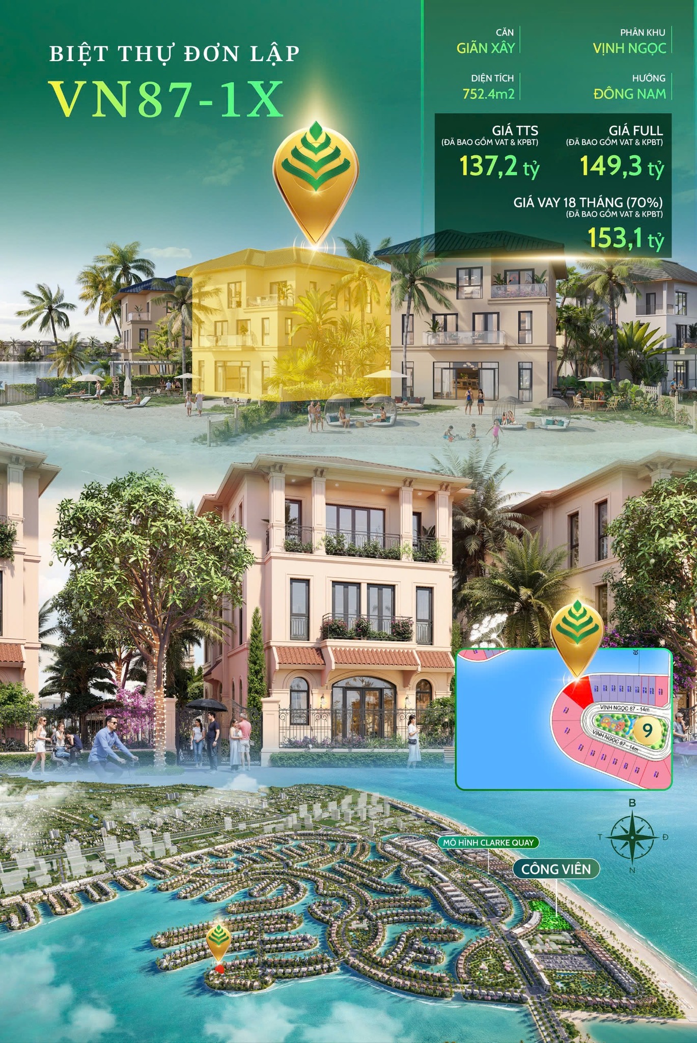 Trải nghiệm biệt thự đẳng cấp giữa thiên nhiên tại Vịnh Ngọc, Vinhomes Cần Giờ