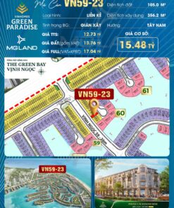 Chuyển nhượng vinhomes cần giờ mã căn VN59-23 khu vịnh ngọc