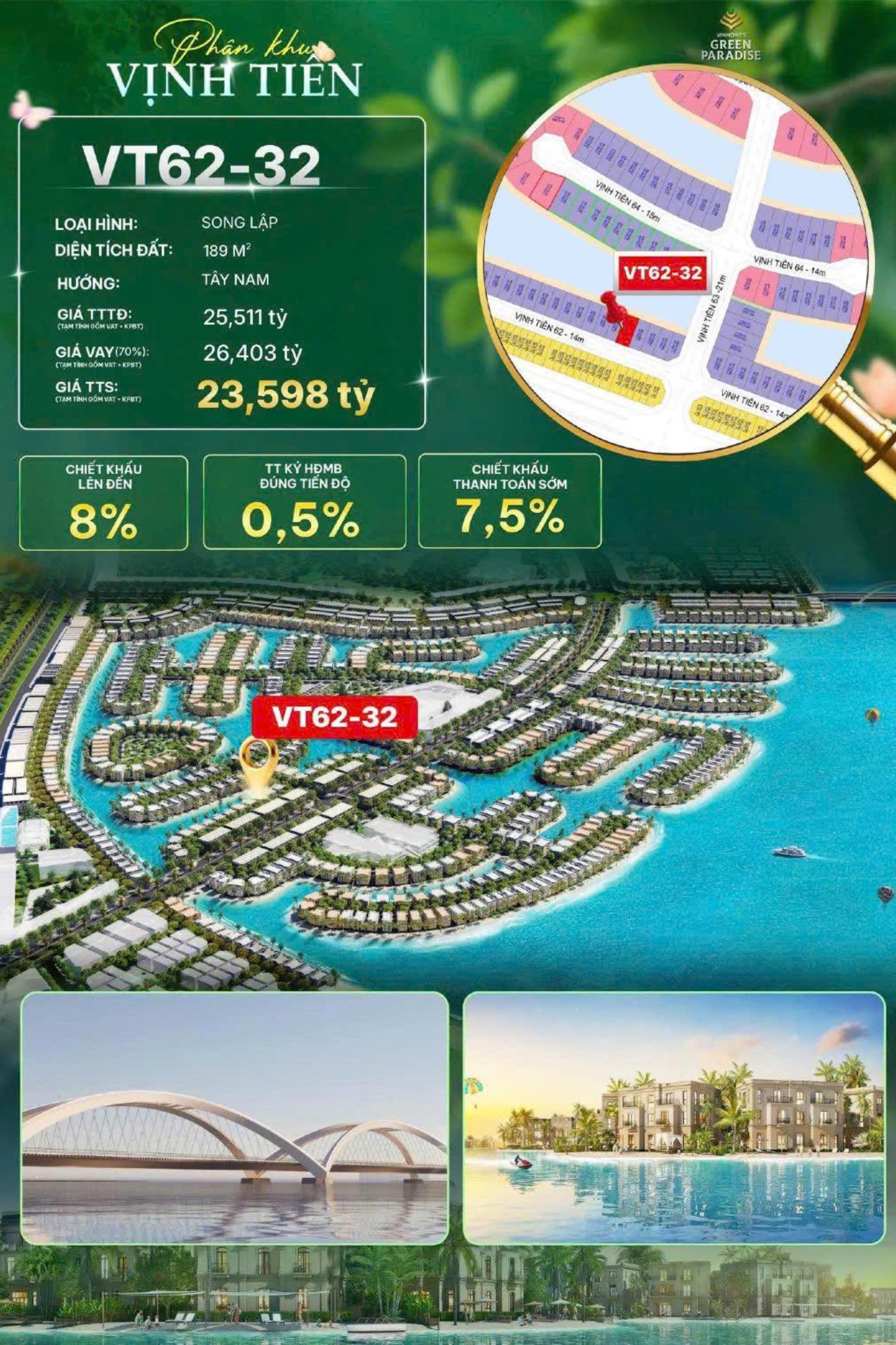 Vịnh Tiên mở bán biệt thự song lập với mức giá hấp dẫn