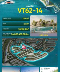 Bán căn Vip VT62-14 biệt thự song lập, phía sau nhà là bãi biển, không gian nghỉ dưỡng trong lành, lý tưởng an cư kết hợp đầu tư sinh lời